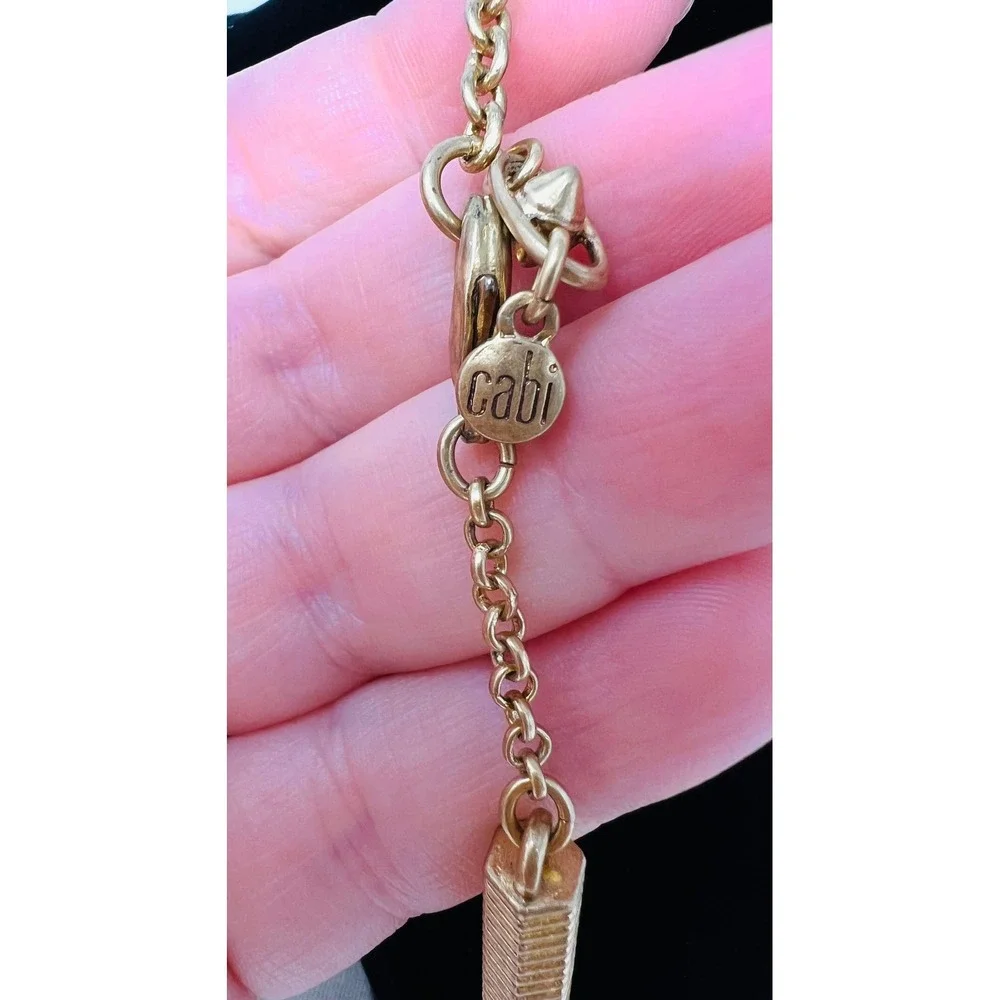 Cabi Bon Vivant Gold Tone Crystal Floral Convertible Necklace Bracelet
